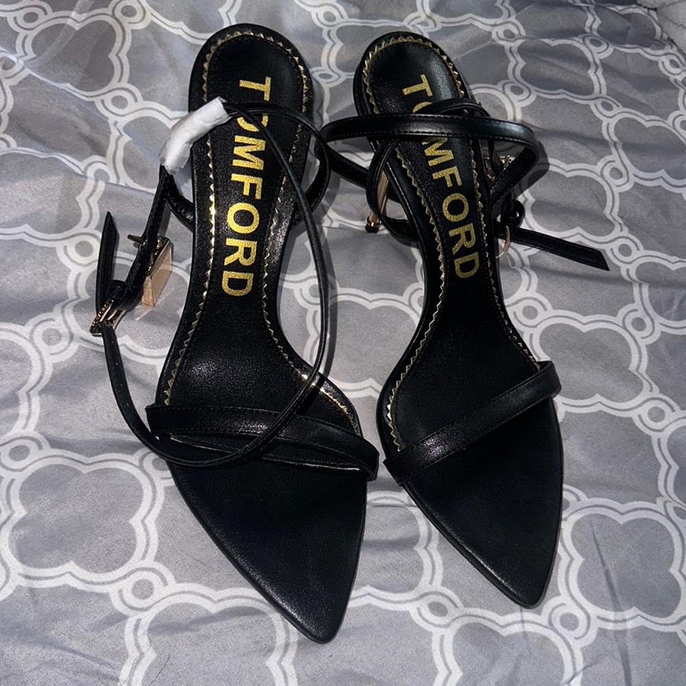 Black TF padlock heels